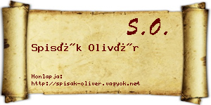 Spisák Olivér névjegykártya